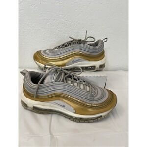 Nike Air Max 97 SE Womens Shoes Vast Grey Metallic Gold AQ4137 001 Size 9 Gray